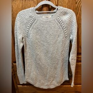 LOFT Textured Light Gray Sweater
